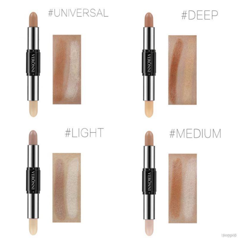 [Hàng mới về] Thỏi kem tạo khối và bắt sáng hai đầu trang điểm 3D tiện dụng