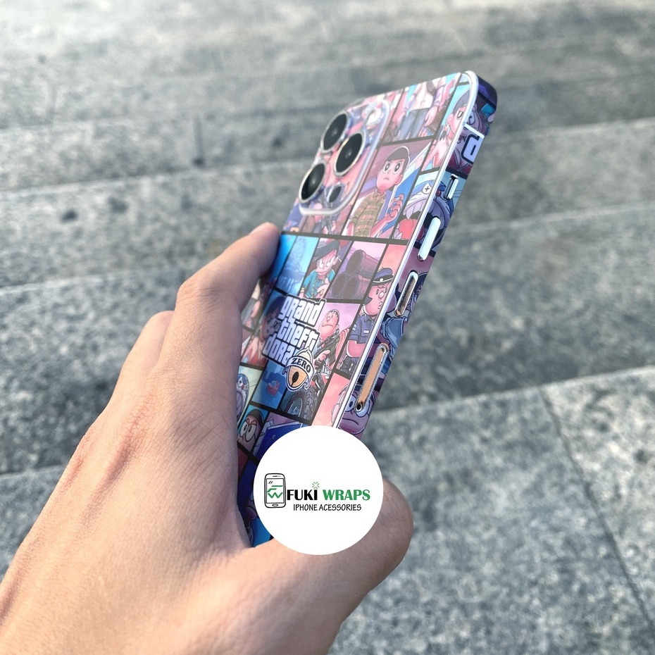 Tấm dán Skin Mặt Sau Doremon FULL VIỀN Dành Cho 13prm , 12prm , 11prm , ip11 , xr , 6p , 7p , ip12 , ip13 - FukiShop