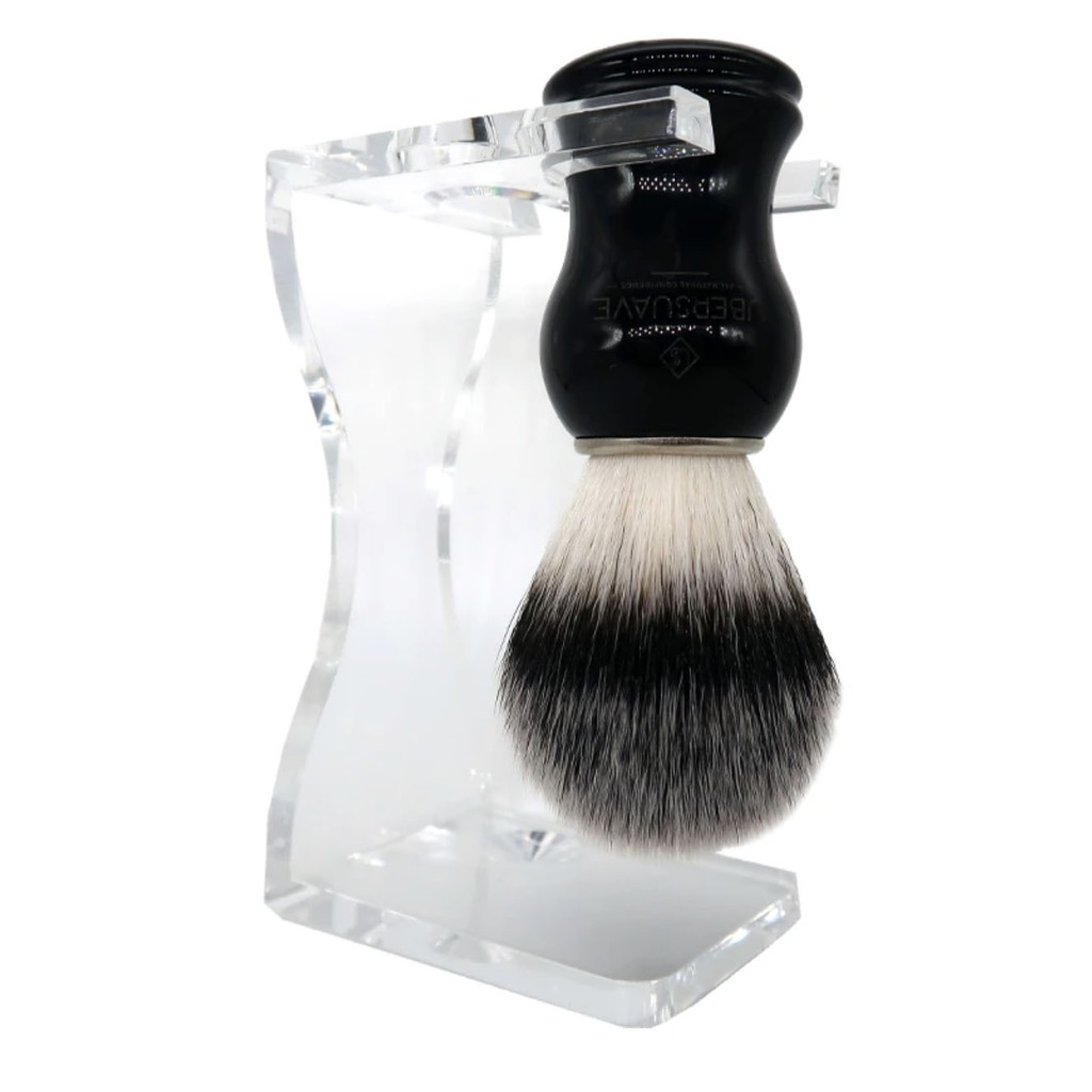 Cọ Cạo Râu Ubersuave Black &amp; Chrome Handle Synthetic Bristle Shaving Brush