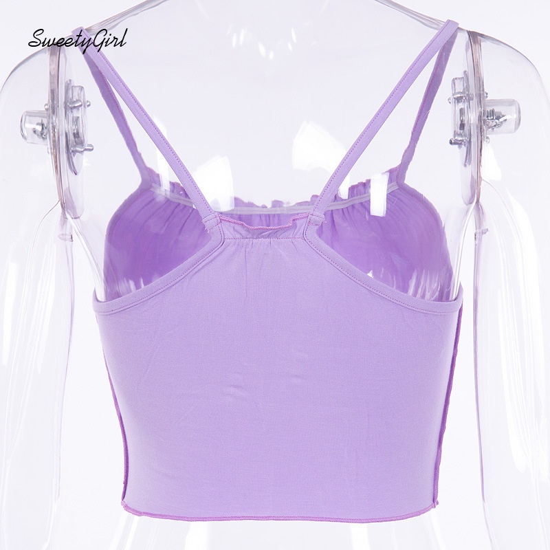 Áo Tank Top Màu Trơn Hở Vai Quyến Rũ Thời Trang Cho Nữ 2022