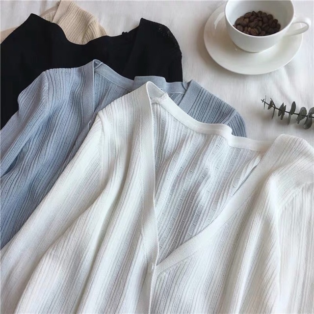 A2_Áo Khoác Len Mỏng Chất Mịn Mát | BigBuy360 - bigbuy360.vn