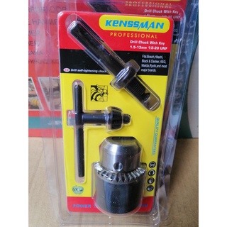 Bộ đầu khoan 13mm 3 món: đầu khoan 13mm + đầu chuyển sds + khóa xiết mở