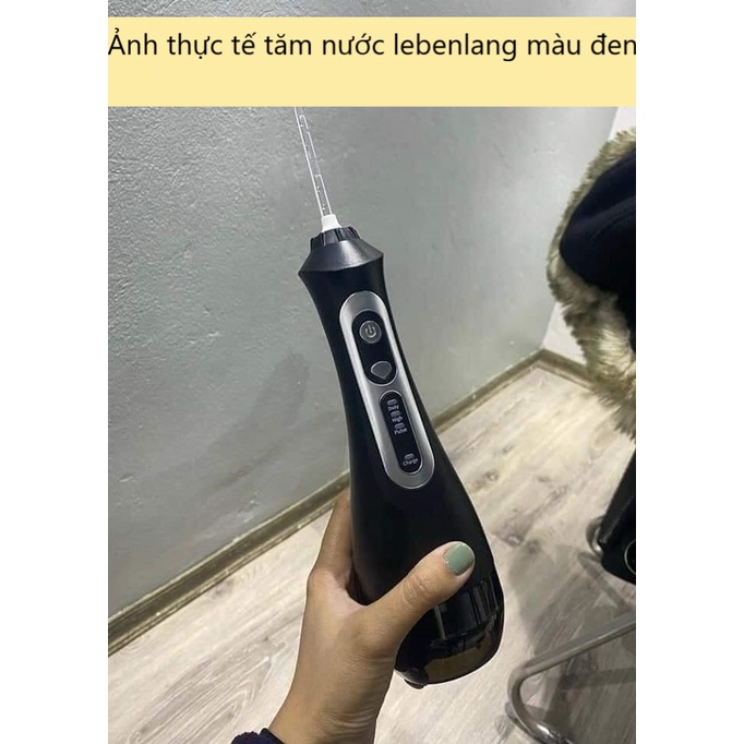 Máy Tăm nước   Lebenlang LBT1486W, màu trắng,  3 chế độ phun, 5 đầu tăm tặng kèm túi vải bảo hành 24 tháng chính hãng