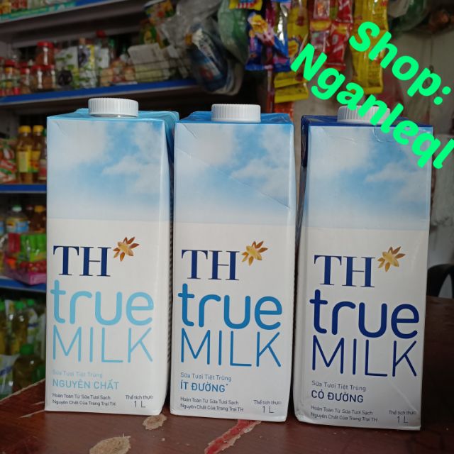 Sữa tươi tiệt trùng TH Trua Milk không đường hộp 1L