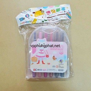 Bút Sáp Vặn 12 Màu BC601-12