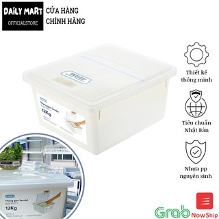 Thùng Đựng Gạo 12Kg Có Nắp Nhựa Kín Chống Ẩm SENDAI Inochi (Tặng Kèm Ca Đong Gạo)