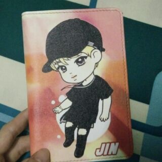 Ví bọc hộ chiếu (passport) in hình chibi Jin BTS - mã BTS00043 có in theo yêu cầu