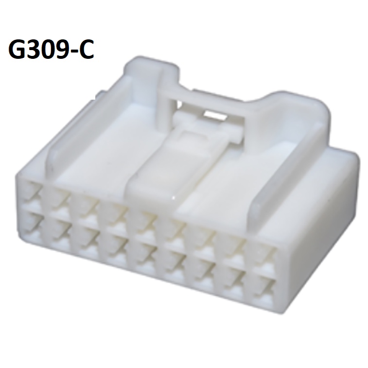 G309-Giắc cắm đầu nối dây nịt đầu cắm 18 lỗ màu trắng 1.5mm