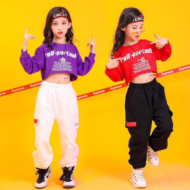 Gói❤Trang phục nhảy hiphop cá tính cho bé gái