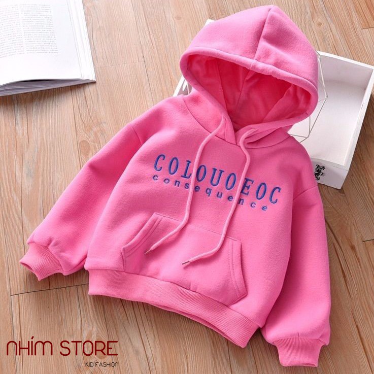 Áo khoác bé gái trai áo nỉ hoodie cho trẻ em từ 6-65KG size đại COL