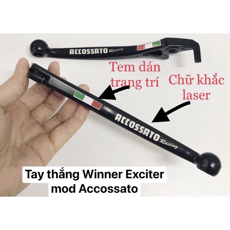Tay thắng Tay côn Màu Đen ACCOSSATO Winner V1 X v3_Ex 135 150 155