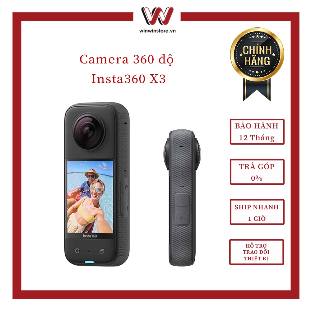 Máy Quay 360 độ Camera 360 Insta360 X3 - Hàng Chính Hãng Full VAT