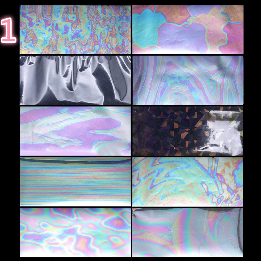 [Hàng mới về] 10 Miếng dán tráng gương trang trí móng tay nghệ thuật thủ công