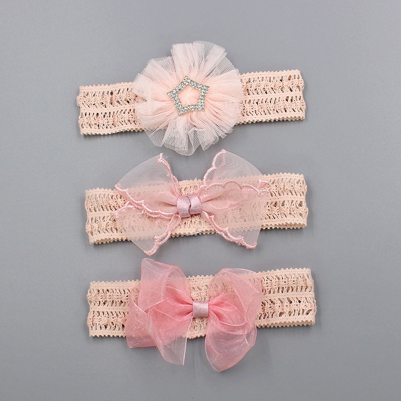 Set 3 Băng Đô Mềm Co Giãn Đáng Yêu Cho Bé