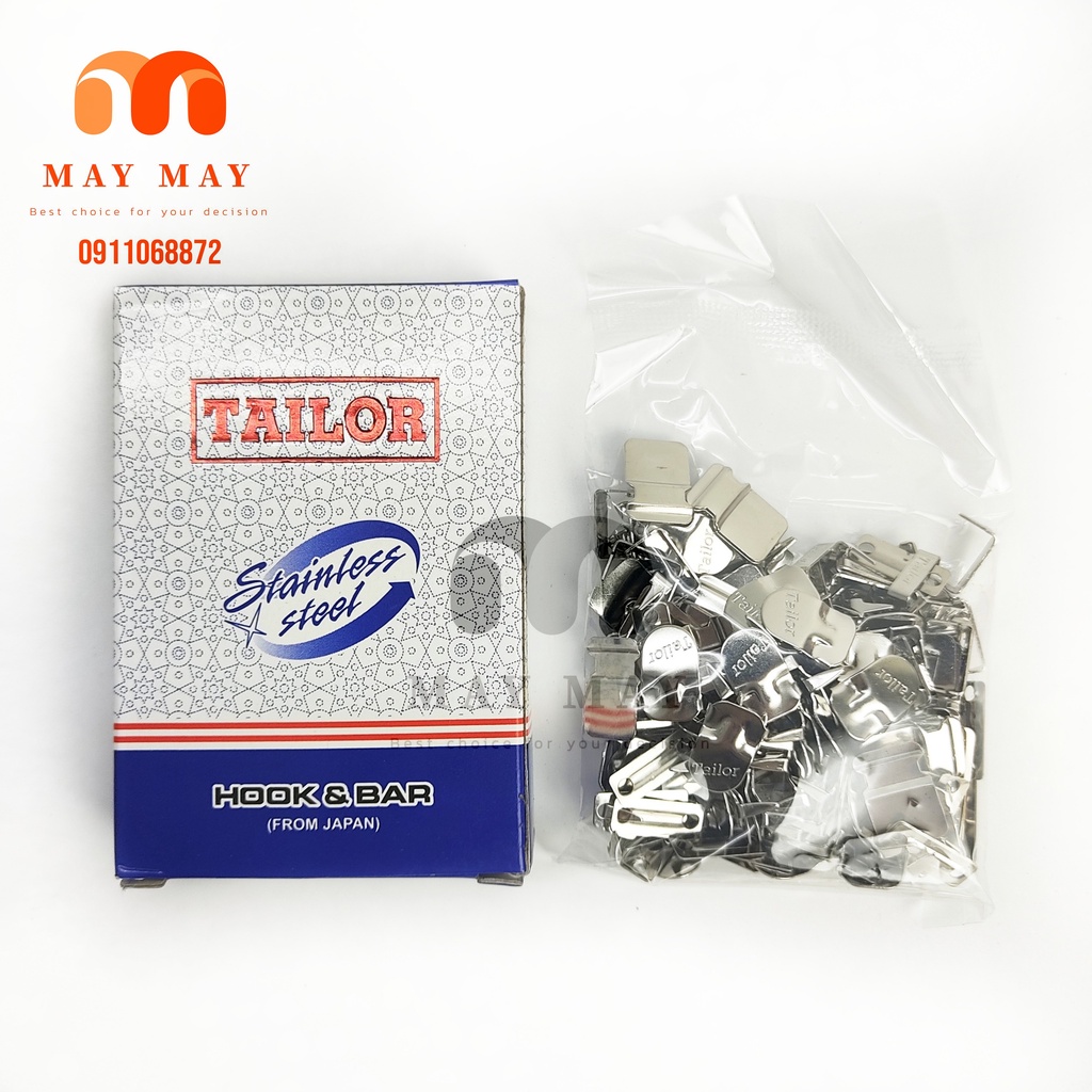 Móc đóng quần tây TAILOR hộp 50 bộ móc đóng không gỉ