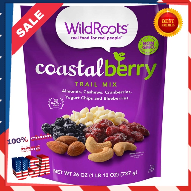 (Kèm bill US) Hạt tổng hợp Coastal Berry USA 737g, date 4-22