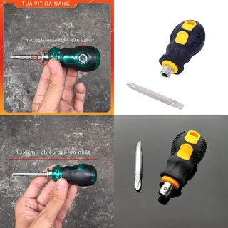 Tua Vít Nhỏ Tuốc Nơ Vít 2 Đầu, Tô Vít 4 Cạnh Mini Đa Năng
