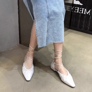 [Order] Giày búp bê đế bệt buộc dây