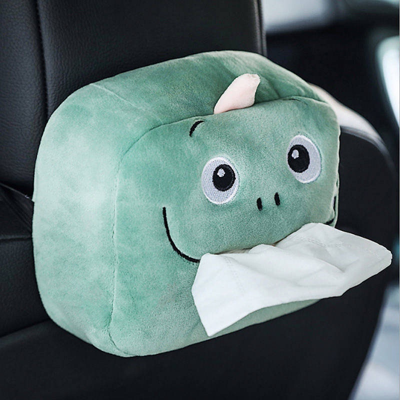 Hộp đựng khăn giấy gắn tấm che nắng/hộp tỳ tay vịn xe hơi chủ đề hoạt hình dễ thương