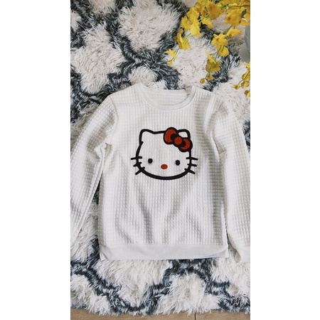 ÁO THUN HELLO KITTY MÀU TRẮNG - FREE SIZE