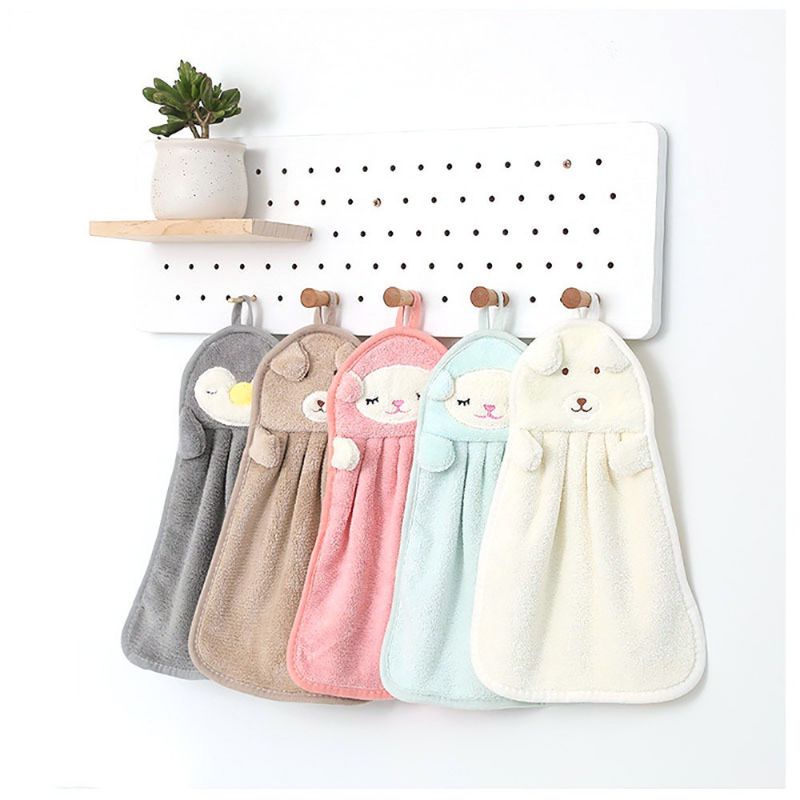 Khăn Lau Tay Nhà Bếp, Khăn Lau Bát Treo Nhà Bếp Gấu Teddy đáng yêu 36x30x5cm