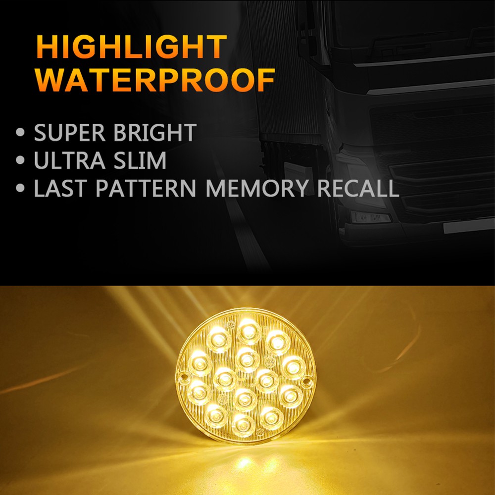 Đèn LED Cảnh Báo Khẩn Cấp 3 Chế Độ 12 / 24V Chất Lượng Cao Cho Xe Hơi / Xe Tải