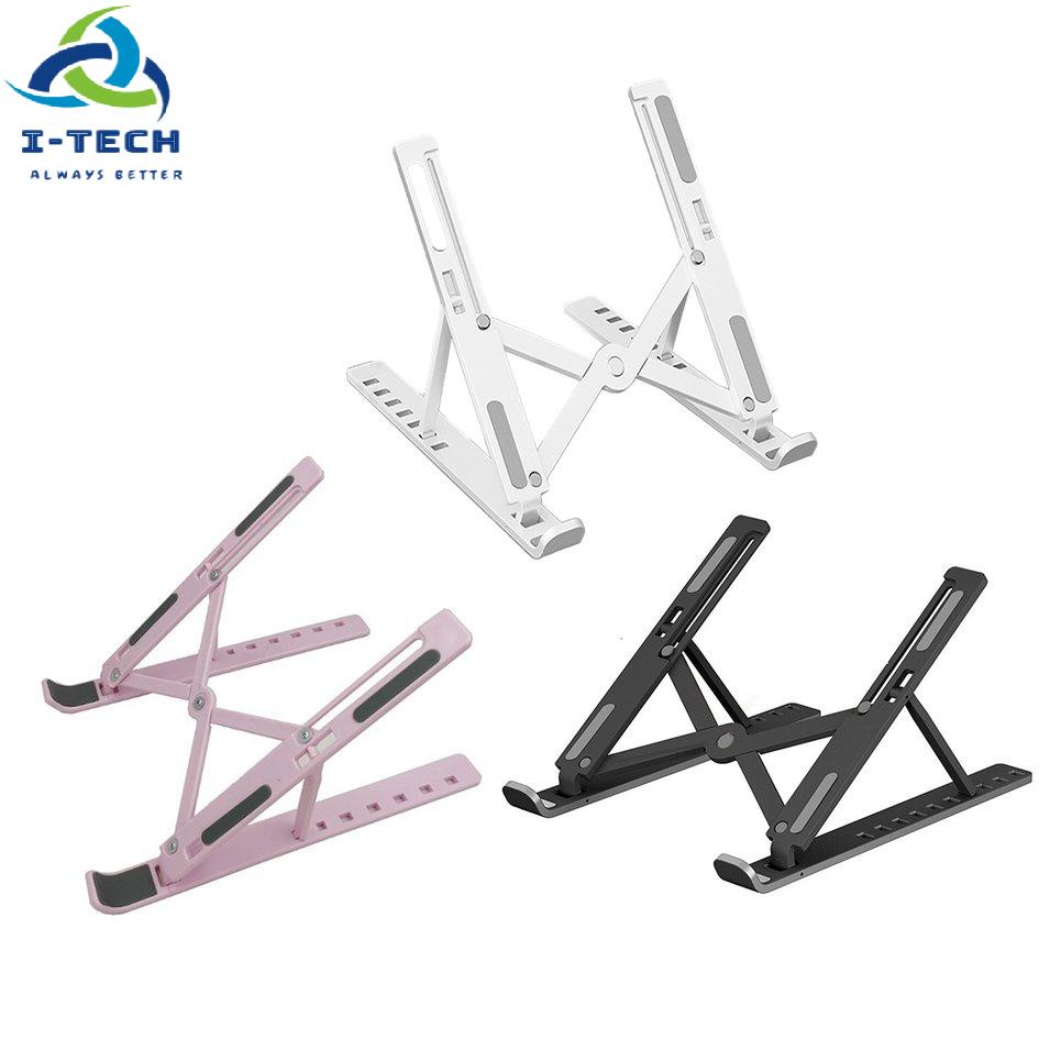 ⚡Khuyến mại⚡7 Holes Foldable Laptop Stand Non-slip Desktop Laptop Holder Adjustable Angles Notebook Bracket Riser