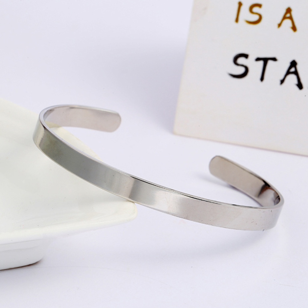 Vòng Đeo Tay Bằng Thép Không Gỉ Màu Sắc Trơn Dành Cho Nam Và Nữ