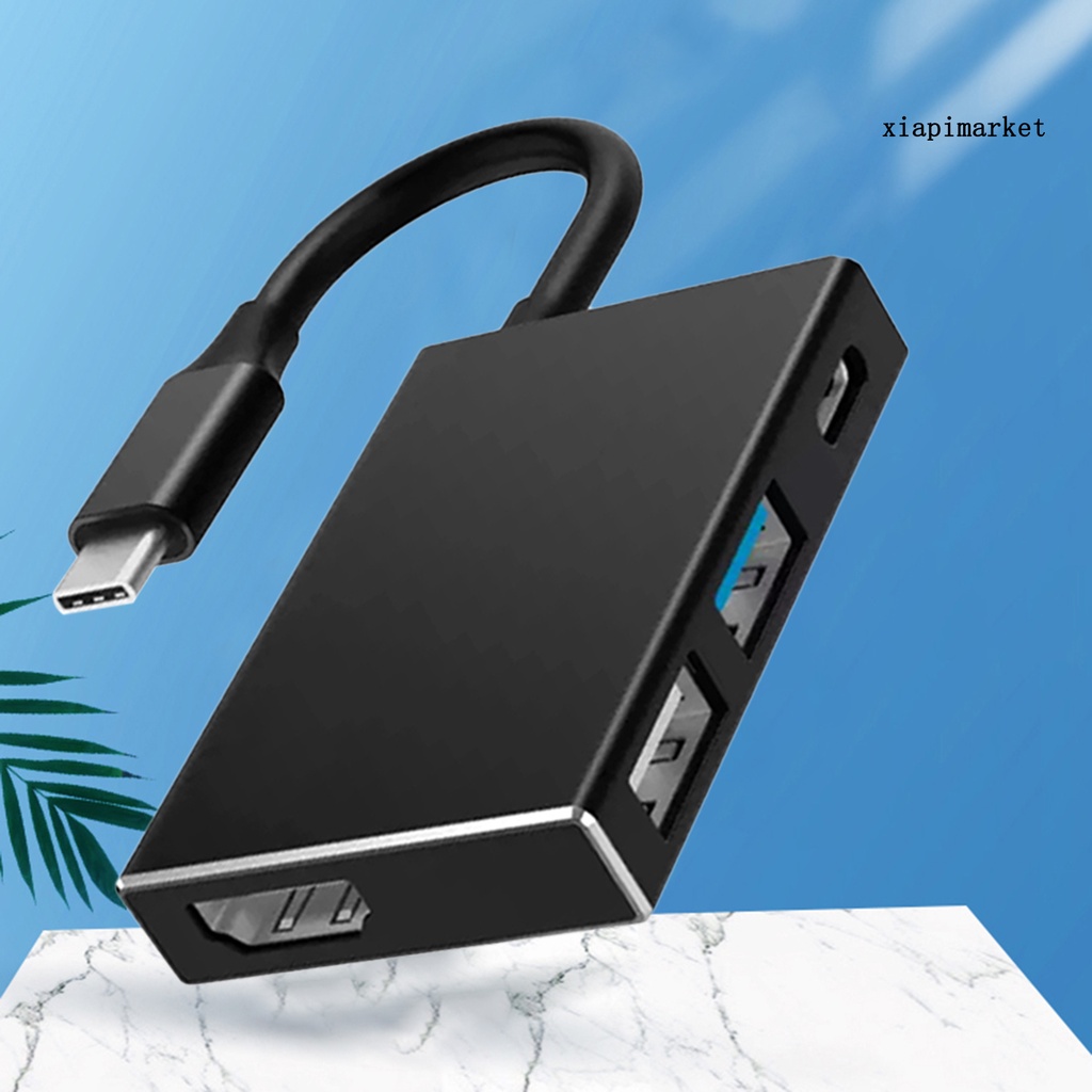 LOP_4-in-1 Multiport Type-C to HDMI-compatible USB PD Hub Docking Station Adapter for PC Computer