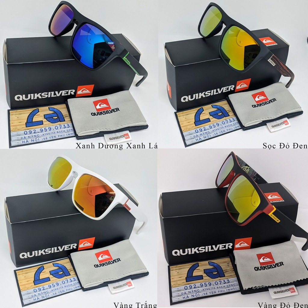 [FULLBOX] Kính Mát nam nữ QuikSilver The Ferris, Dáng Vuông dễ đeo, Chống nắng cực tốt