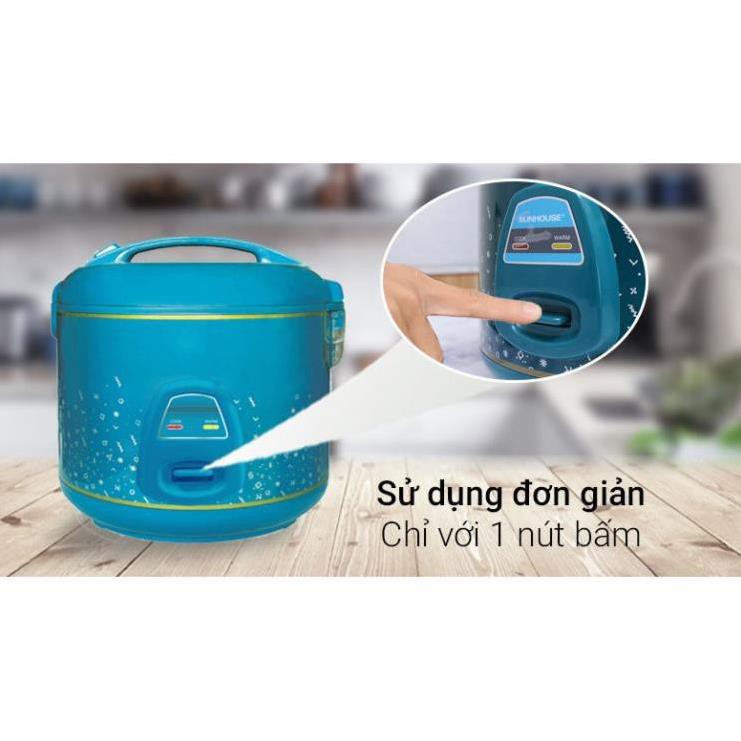 Nồi cơm điện Sunhouse 1.8 lít SHD 8619 Xanh