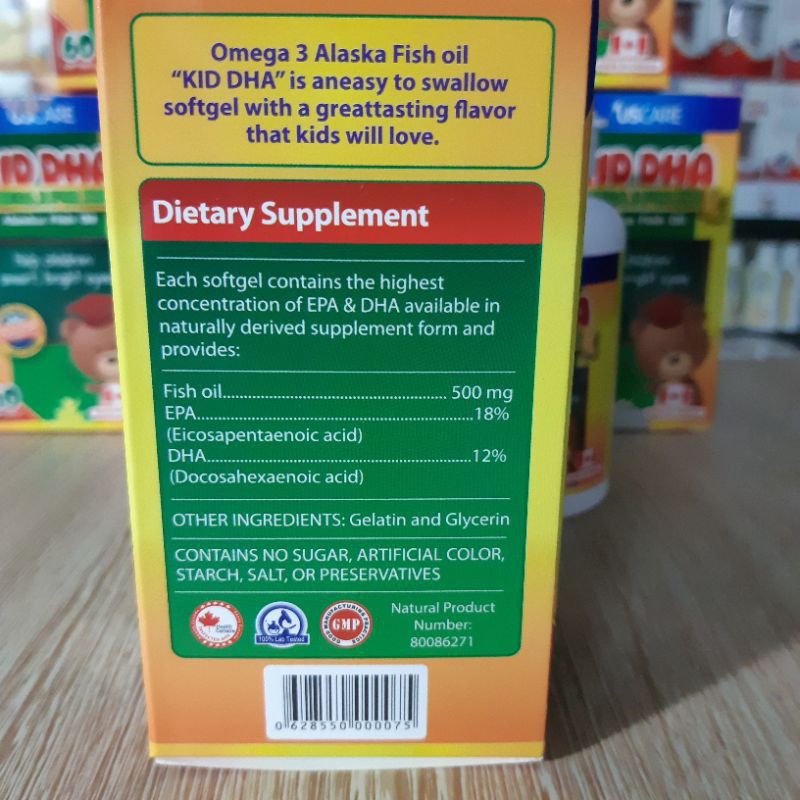 Viên uống KID DHA- OMEGA 3 cho bé giúp hỗ trợ trí não cho mắt sáng khỏe | Thế Giới Skin Care