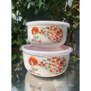 Bộ 2 thố sứ có nắp hút chân không