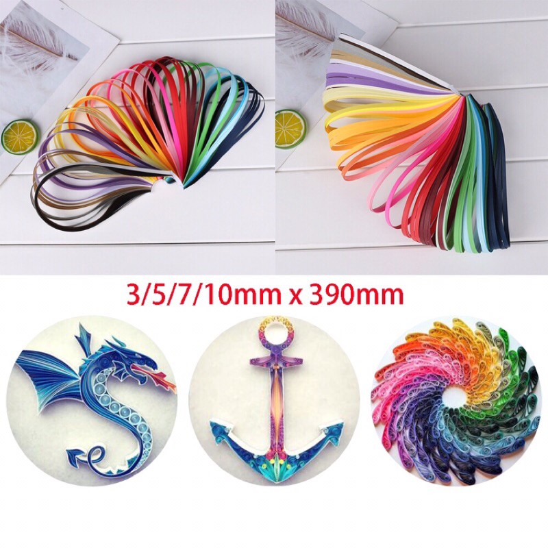 ☘️Giấy quilling túi lớn 260 sợi 26 tông màu, giấy quilling loại 1 giá rẻ☘️