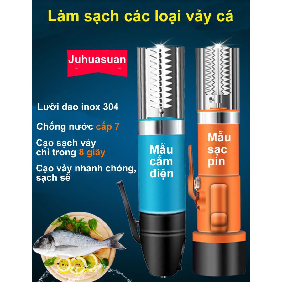 Máy đánh vẩy cá cầm tay inox 304 IPX7- hàng cao cấp 🦈🦈