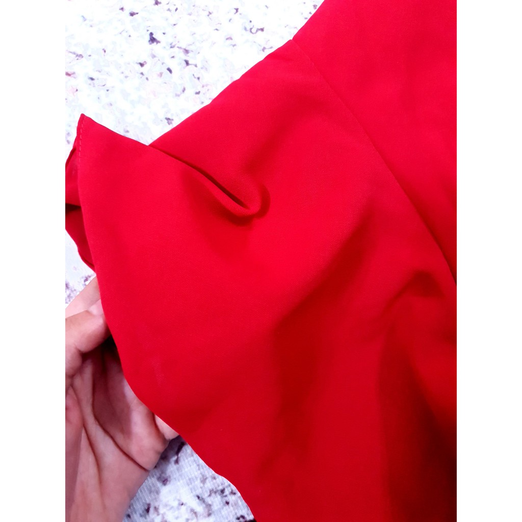 Đầm vạt bèo màu đỏ Freesize mã TD001 | BigBuy360 - bigbuy360.vn