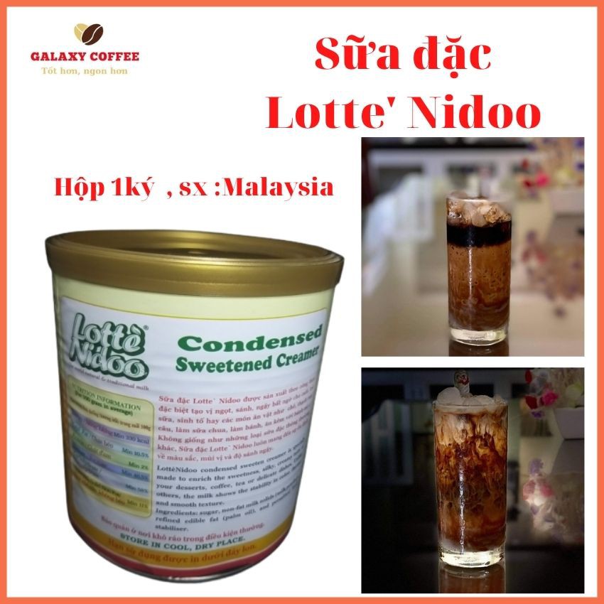 [Giảm Giá Trong 3 Ngày]Sữa Đặc Có Đường Nguyên Chất, Chuyên Pha Cà Phê, Cacao, LOTTE NIDOO Galaxy Coffee SUANIDO1