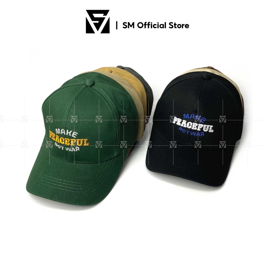 Mũ lưỡi trai nón kết thêu chữ Peaceful nam nữ phong cách ulzzang Hàn Quốc - SMN024  - Soulmate Store