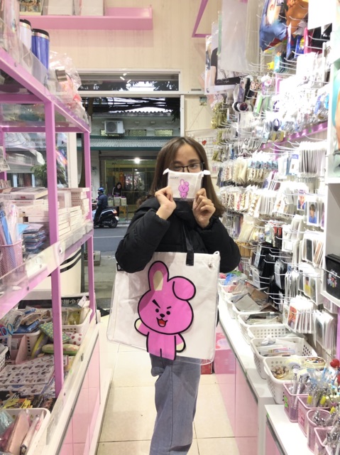 Túi xách trong suốt BT21 - Túi tote BT21