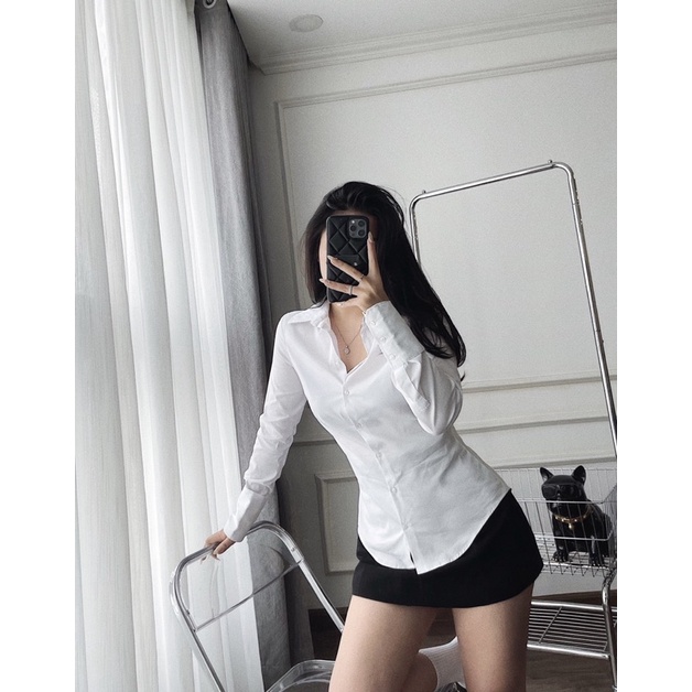 ÁO SƠMI TRẮNG CHIẾT LY