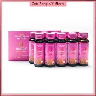 Nước Đông Trùng Hạ Thảo HECTOR kết hợp thêm COLLAGEN hỗ trợ cải thiện nội tiết tố và làn da - 1 hộp 10 chai x 50ml
