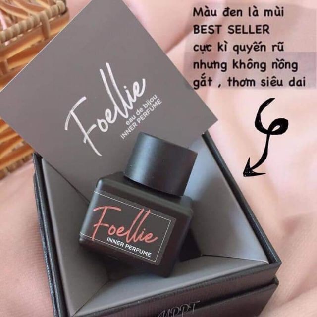 Nước Hoa Vùng Kín Hương Thơm Nồng Nàn, Mãnh Liệt Foellie Eau De Inner Beauty Perfume Bijou 5ml (Chai Đen - Best Seller) | BigBuy360 - bigbuy360.vn