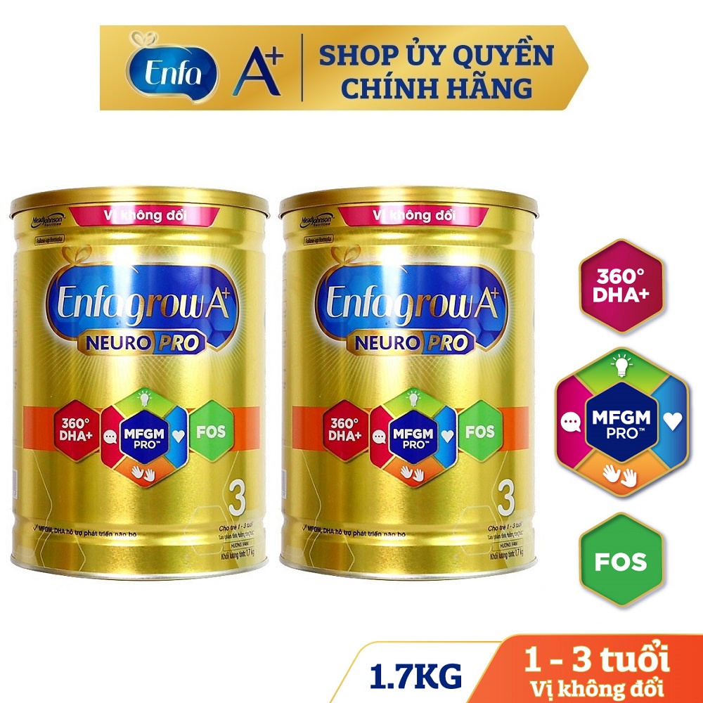 Combo 2 Lon Sữa Enfagrow số 3 1.7kg [Date 2024]