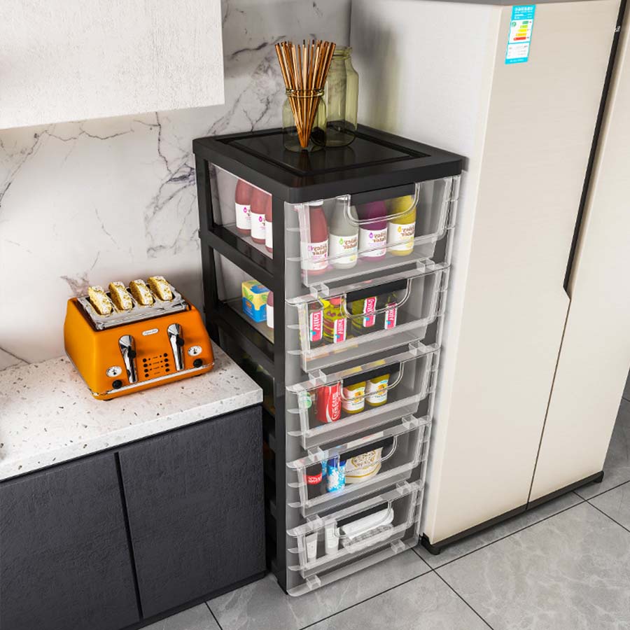 Tủ Đựng Đồ Ngăn Kéo Trong Suốt, Tủ Nhựa Đựng Đồ Khe Hẹp Siêu Tiện Lợi TUN-002