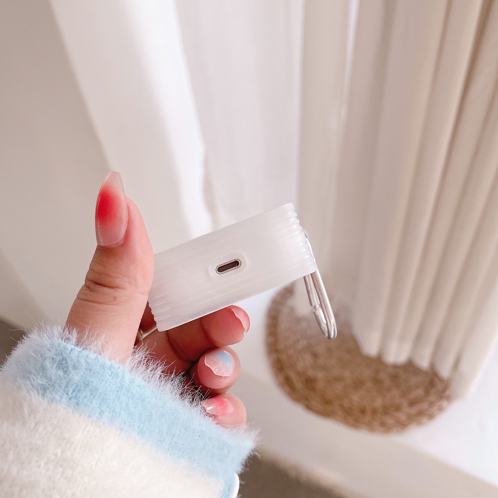 Ốp bảo vệ hộp sạc tai nghe Airpods Pro 3 1 2 3 Bluetooth không dây bằng silicon mềm trong suốt hình gấu