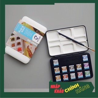 [HÀNG CAO CẤP] Màu Nước Van Gogh - POCKET BOX SET 12 - vẽ tranh màu nước - Thiết kế nhỏ gọn phù hợp mang theo bên mình