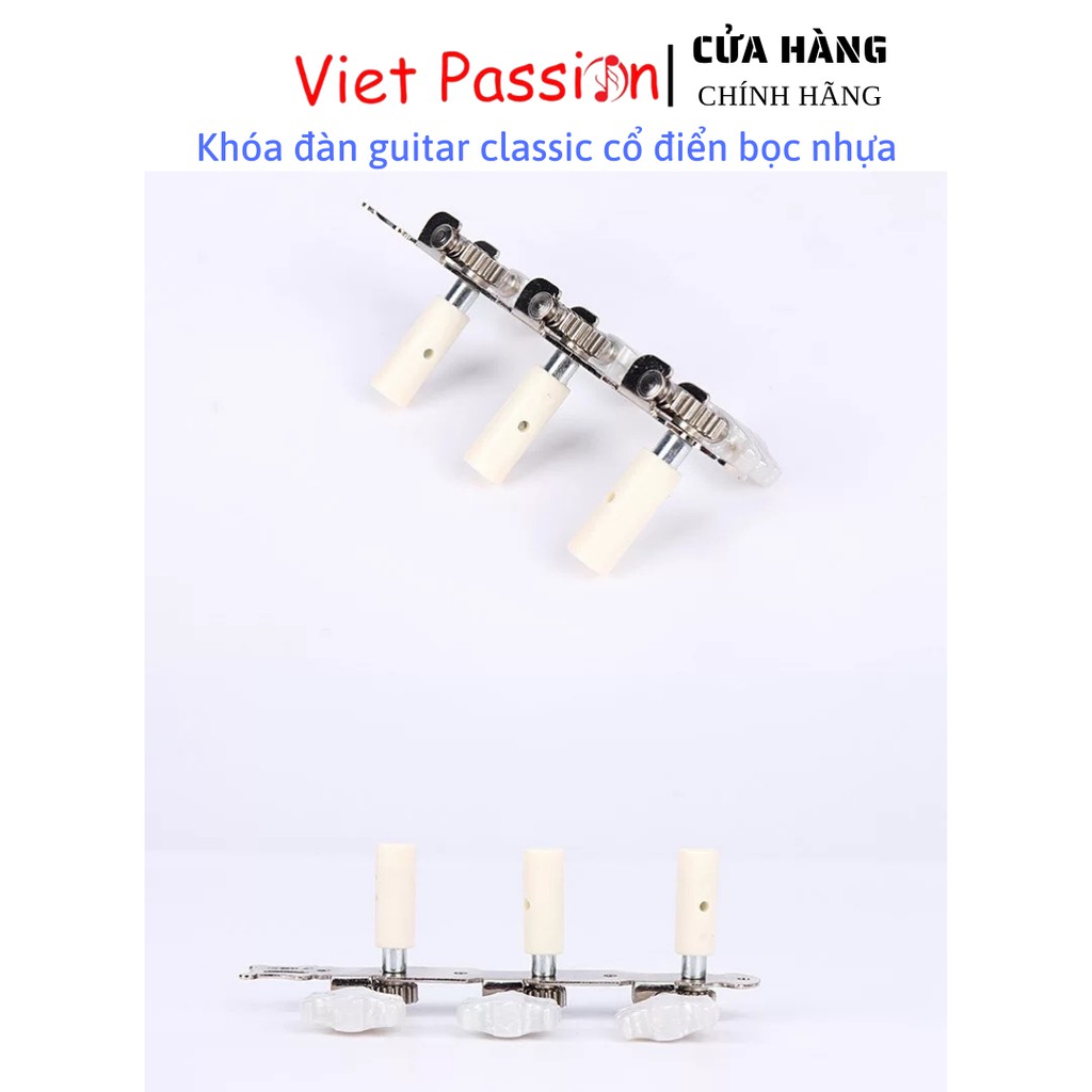 Bộ khóa đàn guitar acoustic đàn cổ điển dây nylon có liền 2 vế kèm ốc vít thay thế Viet Passion