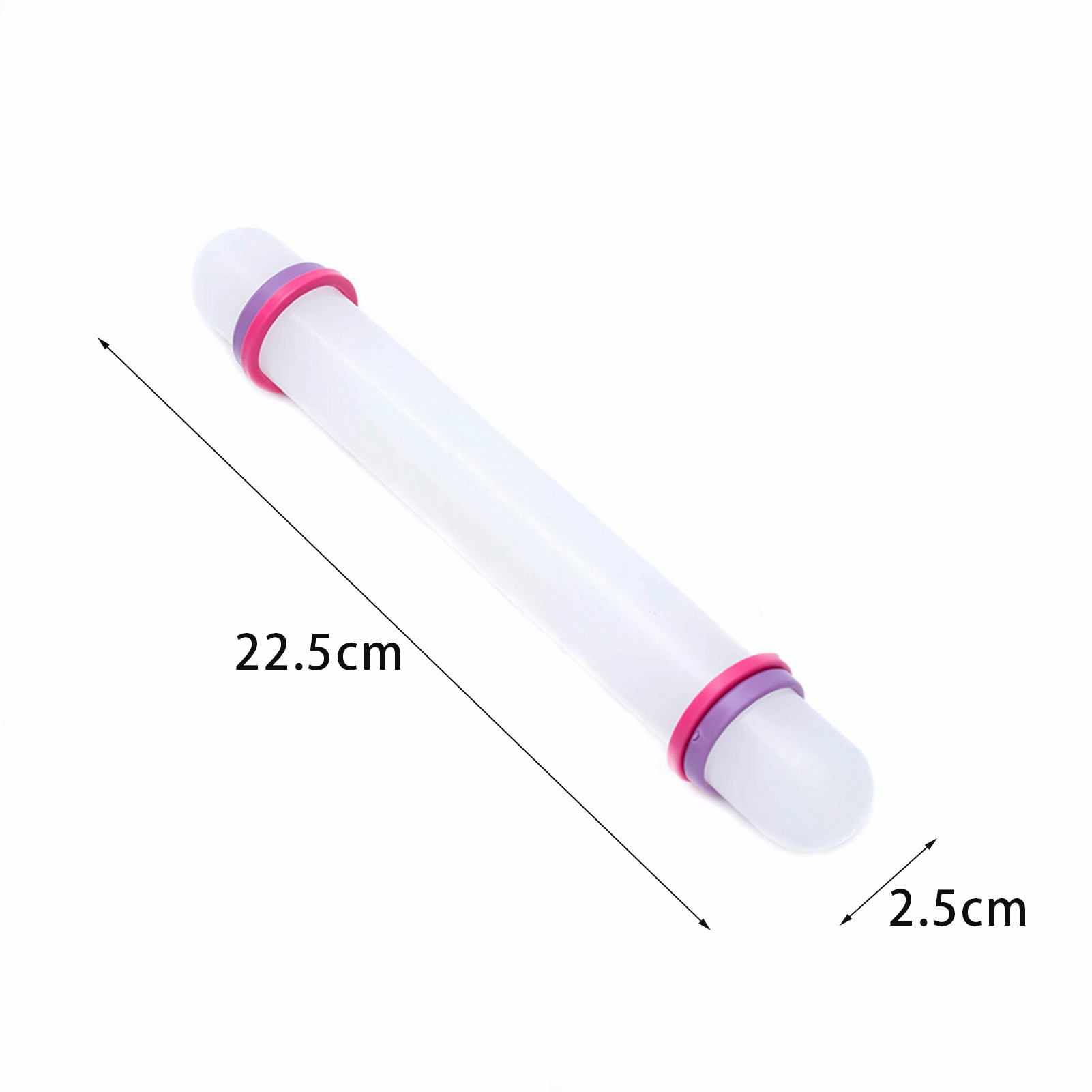 shopeestore House  Life PP Kitchen Roller Cupcake Decorating Rolling Pin Simple for Home