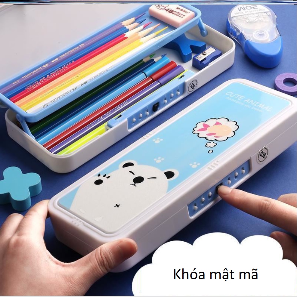 Hộp đựng bút học sinh, hộp đựng bút đa năng nhiều ngăn, hộp bút đa năng