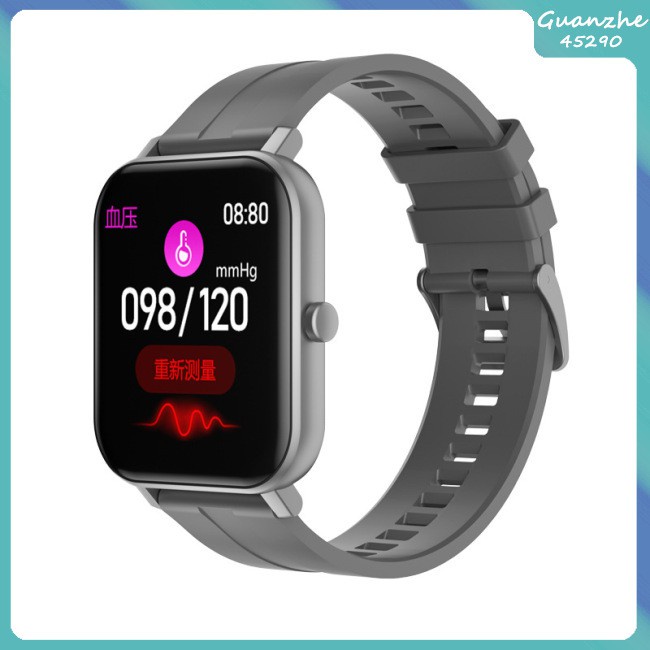 【GZ】 Smart Watch Built-in Battery Temperature Heart Rate Blood Pressure Blood Oxygen Sleep Monitoring Music Control Smart Bracelet